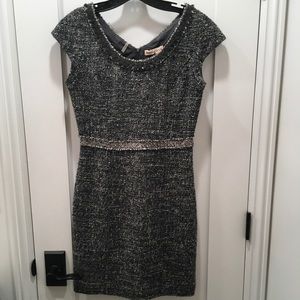 Rebecca Taylor black tweed sheath dress